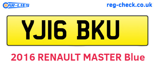 YJ16BKU are the vehicle registration plates.