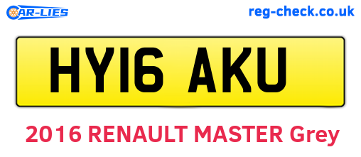 HY16AKU are the vehicle registration plates.