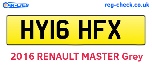 HY16HFX are the vehicle registration plates.