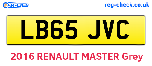 LB65JVC are the vehicle registration plates.