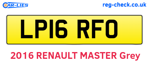 LP16RFO are the vehicle registration plates.