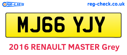 MJ66YJY are the vehicle registration plates.