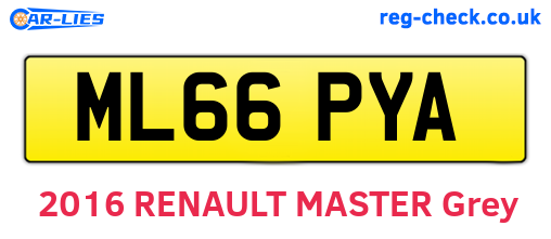 ML66PYA are the vehicle registration plates.