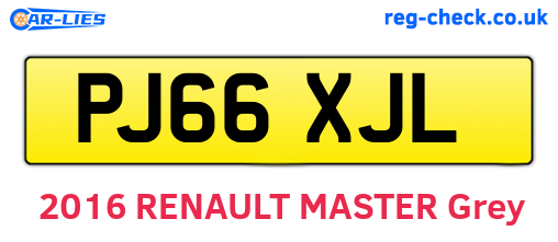 PJ66XJL are the vehicle registration plates.