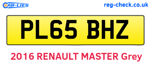 PL65BHZ are the vehicle registration plates.