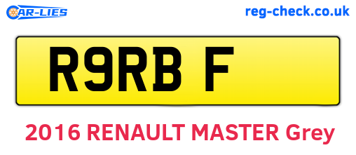 R9RBF are the vehicle registration plates.