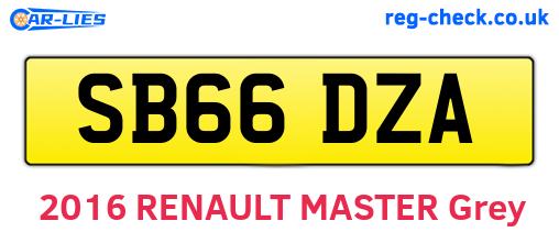 SB66DZA are the vehicle registration plates.
