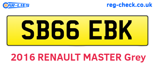 SB66EBK are the vehicle registration plates.