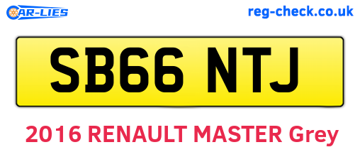 SB66NTJ are the vehicle registration plates.