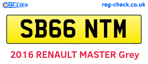 SB66NTM are the vehicle registration plates.