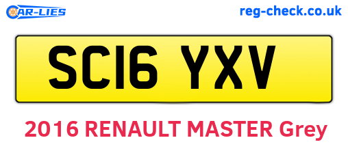 SC16YXV are the vehicle registration plates.