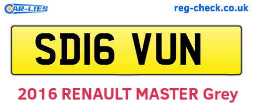 SD16VUN are the vehicle registration plates.