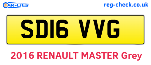 SD16VVG are the vehicle registration plates.