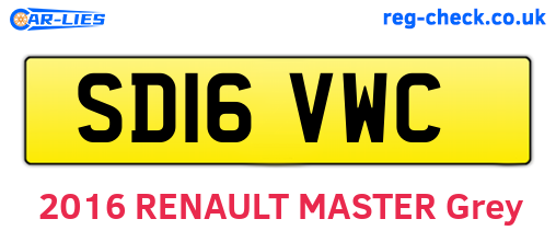 SD16VWC are the vehicle registration plates.