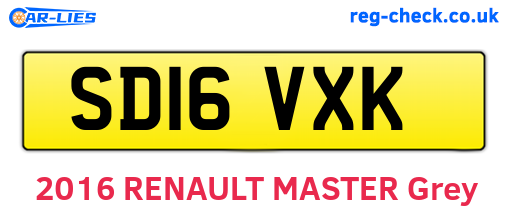 SD16VXK are the vehicle registration plates.