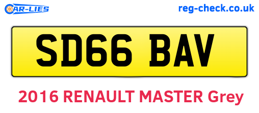 SD66BAV are the vehicle registration plates.