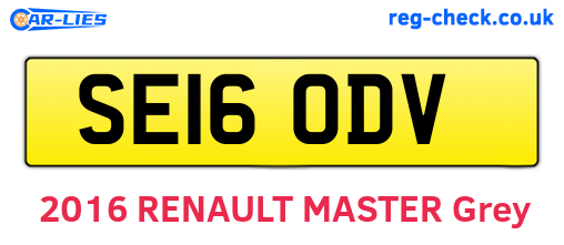SE16ODV are the vehicle registration plates.