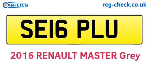 SE16PLU are the vehicle registration plates.