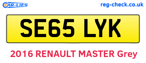 SE65LYK are the vehicle registration plates.