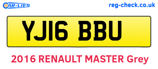 YJ16BBU are the vehicle registration plates.