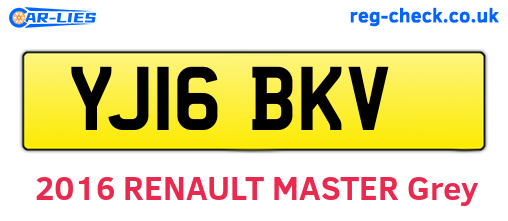 YJ16BKV are the vehicle registration plates.