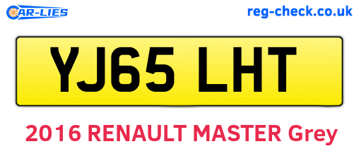 YJ65LHT are the vehicle registration plates.
