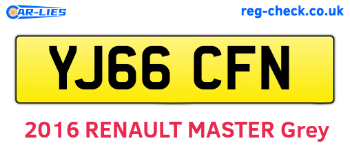 YJ66CFN are the vehicle registration plates.