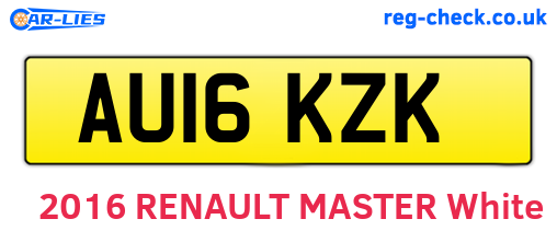 AU16KZK are the vehicle registration plates.