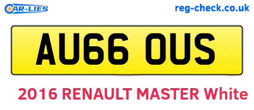 AU66OUS are the vehicle registration plates.