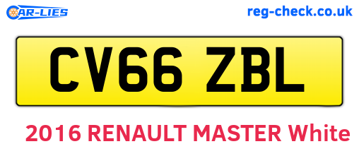CV66ZBL are the vehicle registration plates.