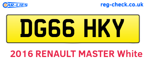 DG66HKY are the vehicle registration plates.