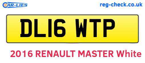DL16WTP are the vehicle registration plates.