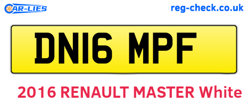 DN16MPF are the vehicle registration plates.
