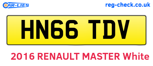 HN66TDV are the vehicle registration plates.