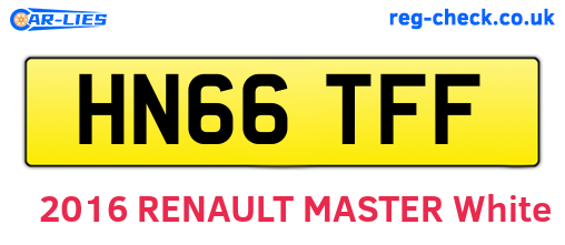 HN66TFF are the vehicle registration plates.
