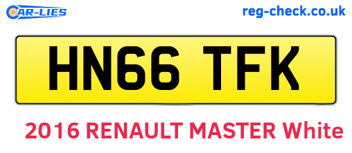 HN66TFK are the vehicle registration plates.