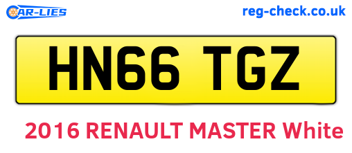 HN66TGZ are the vehicle registration plates.