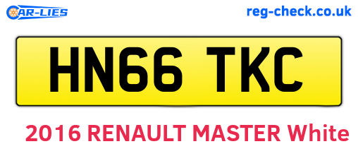 HN66TKC are the vehicle registration plates.