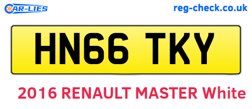 HN66TKY are the vehicle registration plates.