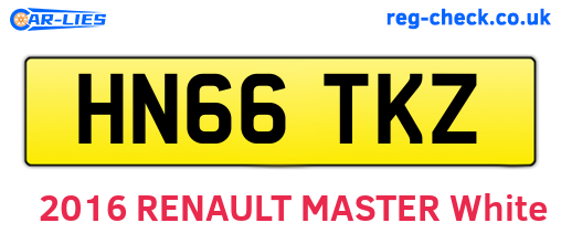 HN66TKZ are the vehicle registration plates.