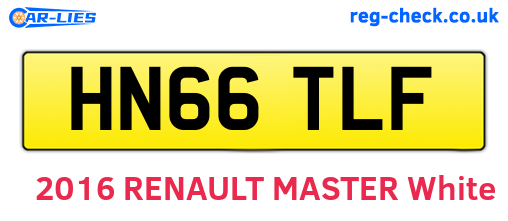 HN66TLF are the vehicle registration plates.
