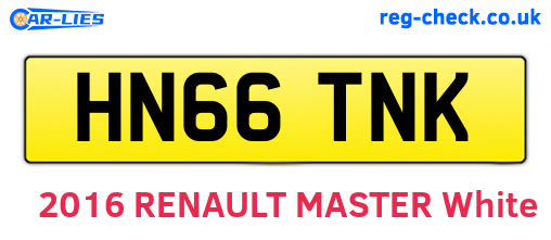 HN66TNK are the vehicle registration plates.