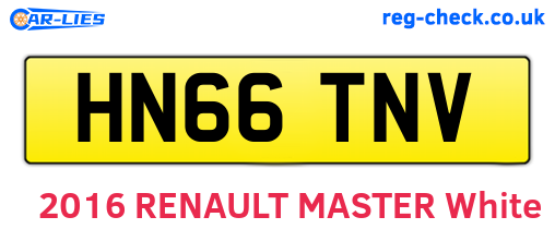 HN66TNV are the vehicle registration plates.