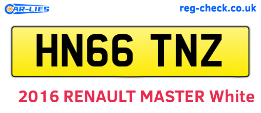 HN66TNZ are the vehicle registration plates.