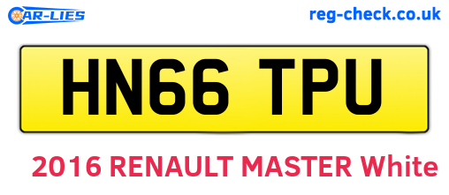 HN66TPU are the vehicle registration plates.