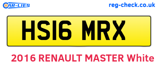 HS16MRX are the vehicle registration plates.