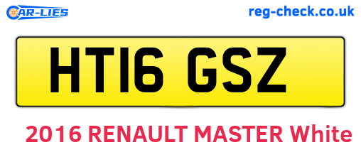 HT16GSZ are the vehicle registration plates.