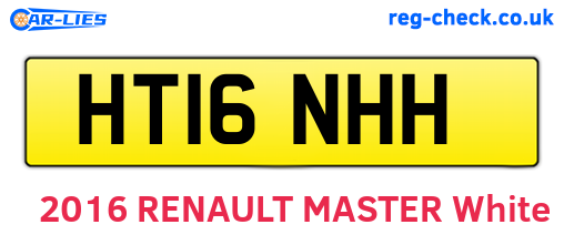 HT16NHH are the vehicle registration plates.