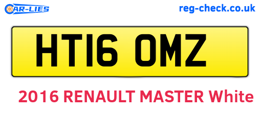 HT16OMZ are the vehicle registration plates.