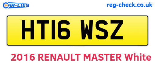 HT16WSZ are the vehicle registration plates.
